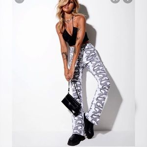 *MOTEL* Zoven Trousers in Dragon Rope White